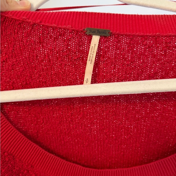 Red Knit Sweater (found my friend by free people) - Picture 3 of 3